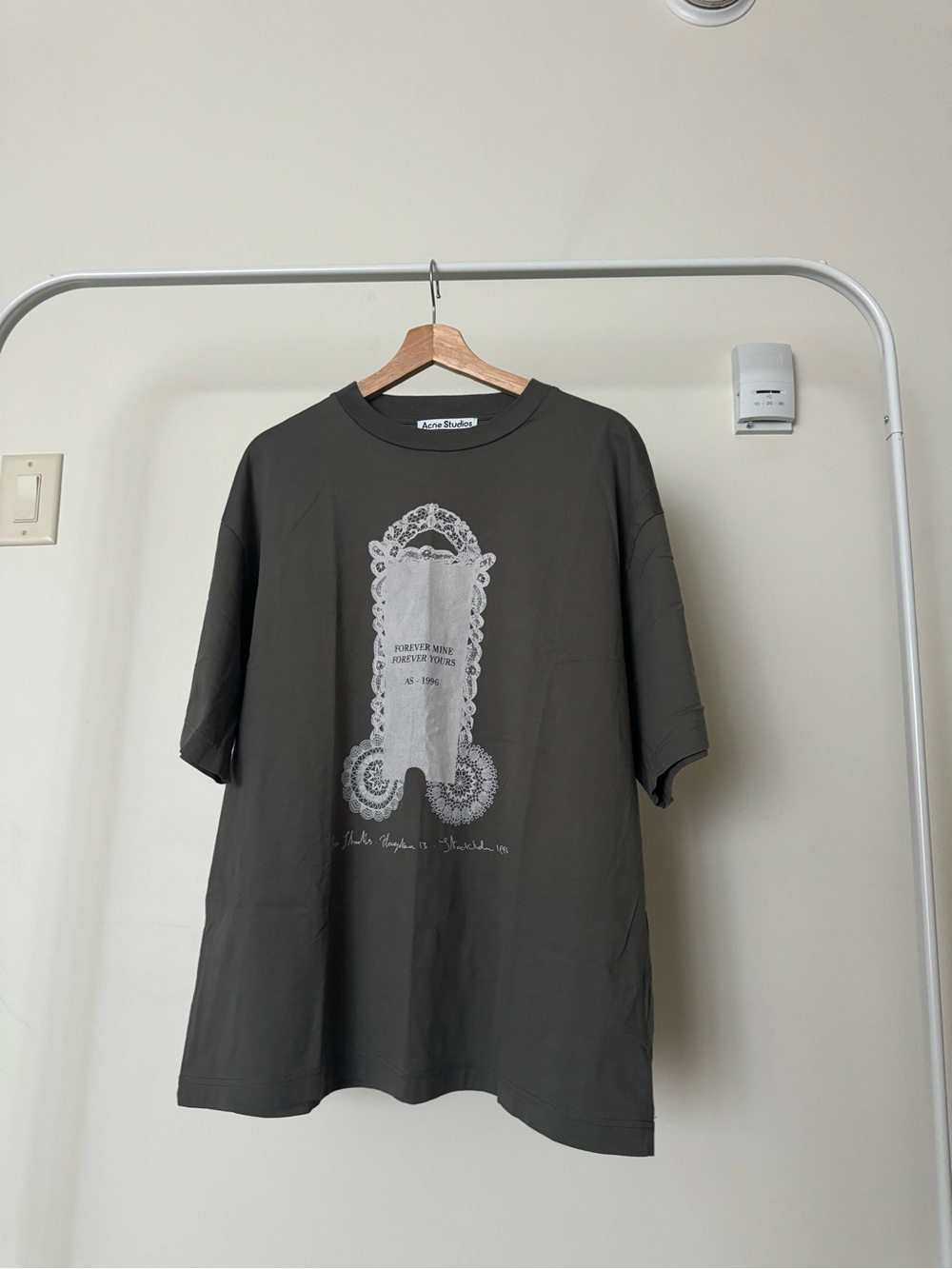 Acne Studios Graphic T-Shirt Gray 100% Cotton Made in Portugal